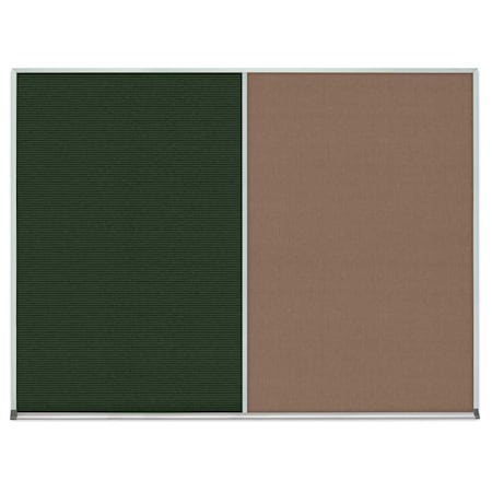 United Visual Products Single Door Radius Corkboard, 24"x36", Bla, UV7001RC-BLACK-FORBO UV7001RC-BLACK-FORBO